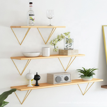 Simple word partition wall wooden board iron decorative shelf